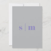 Invitation Mariage Minimaliste Tons Terreux Argent Lavande (Dos)