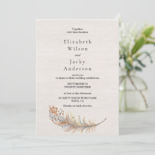 Invitation Mariage minimaliste tout-en-un moderne simple