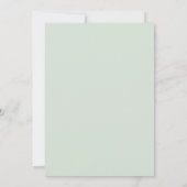 Invitation Mariage Minimaliste Vert (Dos)