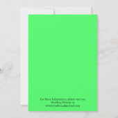 Invitation Mariage minimaliste vert citron d'été (Dos)