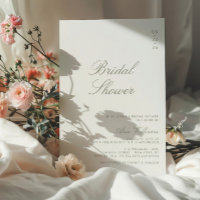 Mariage minimaliste vert sauge calligraphie Baby S