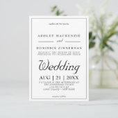 Invitation Mariage minimum simple formel (Debout devant)