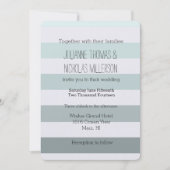 Invitation Mariage Mint Ombre Stripes (Devant)