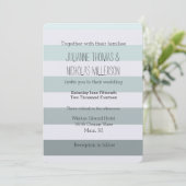 Invitation Mariage Mint Ombre Stripes (Debout devant)