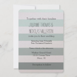 Invitation Mariage Mint Ombre Stripes