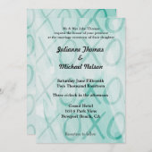 Invitation Mariage Mint XOXO (Devant / Derrière)
