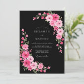 Invitation Mariage Minuit Seduisant Noir (Debout devant)