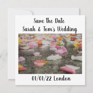 Invitation mariage mise en page de pétale de rose