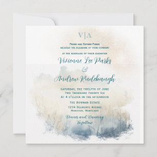 Invitation Mariage Misty Morning Meadow