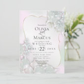 Invitation MARIAGE | Misty Pink Pearl Shimmer (Debout devant)