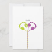 Invitation Mariage Mixtape Indie de Boombox Rétro (violet/cha (Dos)