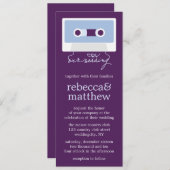 Invitation Mariage Mixtape rétro (Devant / Derrière)