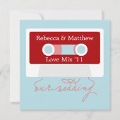 Invitation Mariage Mixtape rétro (Devant)