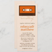 Invitation Mariage Mixtape rétro (Devant / Derrière)
