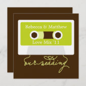 Invitation Mariage Mixtape rétro (Devant / Derrière)