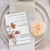 Invitation Mariage Mocha Mousse Fleurs sauvages