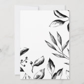 Invitation Mariage Modern Victorian Noir & Blanc de la verdur (Dos)