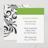 Invitation mariage moderne (Devant / Derrière)