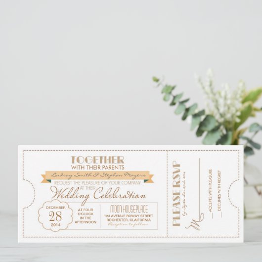 invitation mariage moderne (Debout devant)