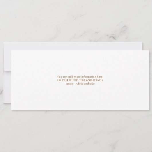 invitation mariage moderne (Dos)