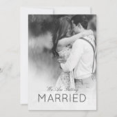 Invitation Mariage moderne 2 Photo Elégant noir et blanc (Devant)