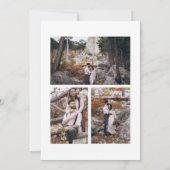 Invitation Mariage Moderne 4 Photos Happily Ever After (Dos)