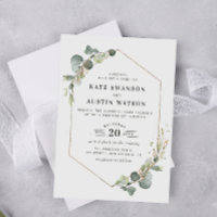 mariage moderne à cadre eucalyptus