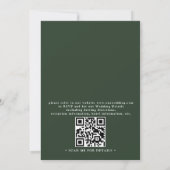 Invitation Mariage Moderne à Code QR de Budget de Palmier à l (Dos)