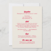 Invitation Mariage moderne à double face coloré rétro Bold (Dos)