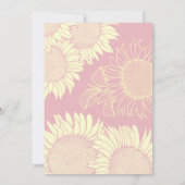 Invitation Mariage moderne à fleurs rose pâle (Dos)