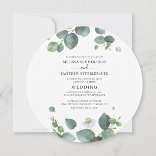 Invitation Mariage Moderne à la Verdure d'Eucalyptus