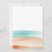 Invitation Mariage Moderne Abstrait à la Plage sur l'Océan à (Dos)