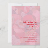 Invitation mariage moderne abstrait coloré simple minimal (Devant)