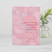 Invitation mariage moderne abstrait coloré simple minimal (Debout devant)
