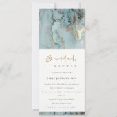 INVITATION MARIAGE MODERNE AQUA BLEU PÂLE AGATE DOUCHE NUPTIA (Devant)