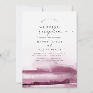Invitation Mariage moderne aquarelle Réception de mariage r
