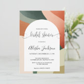 Invitation Mariage Moderne Arc-en-terre cuite et Sauge (Debout devant)