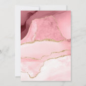 Invitation Mariage moderne Arch Blush Pink Gold Agate (Dos)
