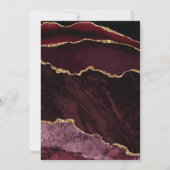 Invitation Mariage Moderne Arch Bourgogne Agate Or (Dos)