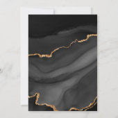 Invitation Mariage Moderne Arch Noir Agate Or (Dos)