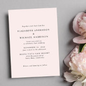 Invitation Mariage moderne Arch Photo rose