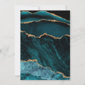 Invitation Mariage Moderne Arch Teal Or Agate (Dos)