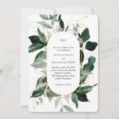 Invitation Mariage moderne arche botanique verdure jardin Inv (Devant)