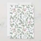 Invitation Mariage Moderne au Eucalyptus à l'Aquarelle Verte (Dos)