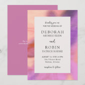 Invitation Mariage Moderne Audacieux Vibrant (Devant / Derrière)