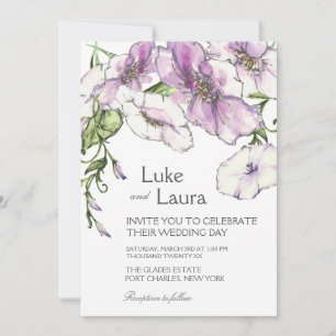 Invitation Mariage Moderne aux Pensées avec Code QR de Photo