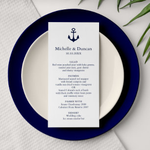 Invitation Mariage moderne avec ancre de navire nautique