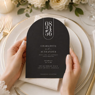 Invitation Mariage Moderne avec Arche de Typographie