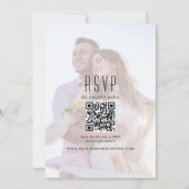 Invitation Mariage moderne avec code QR et photo (Dos)