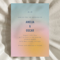 Mariage Moderne avec Dégradé de Bleu Rose Pastel